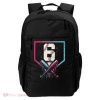 6th Birthday Baseball Home Plate Drip Ice Cream Sprinkle Gift Backpack thumb 0