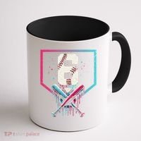6th Birthday Baseball Home Plate Drip Ice Cream Sprinkle Gift Coffee Mug thumb 1
