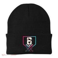 6th Birthday Baseball Home Plate Drip Ice Cream Sprinkle Gift Beanie thumb 0
