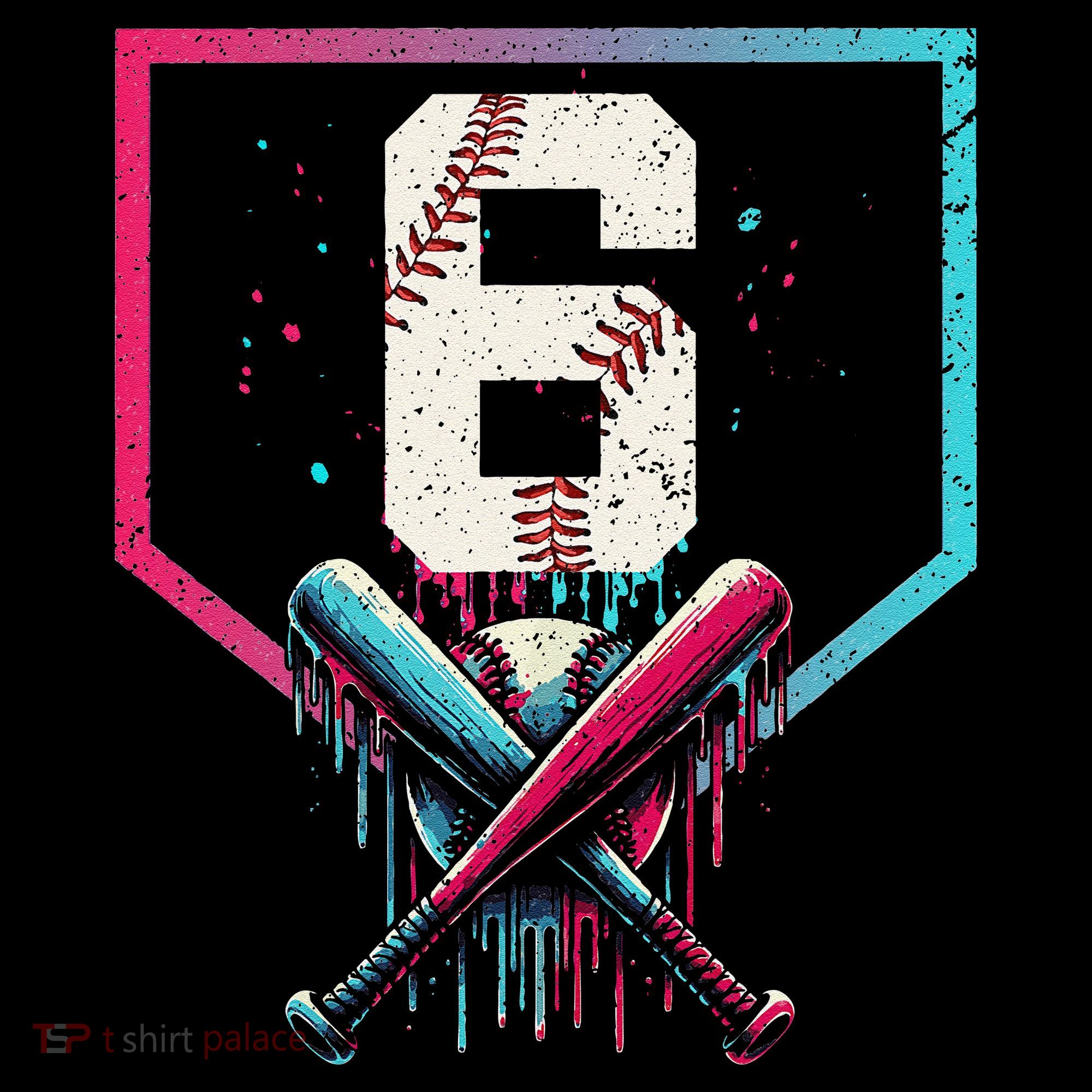 6th Birthday Baseball Home Plate Drip Ice Cream Sprinkle Gift Women's Hoodie