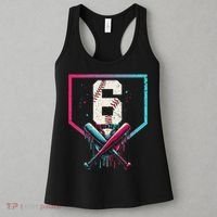 6th Birthday Baseball Home Plate Drip Ice Cream Sprinkle Gift Women's Tank Top thumb 3