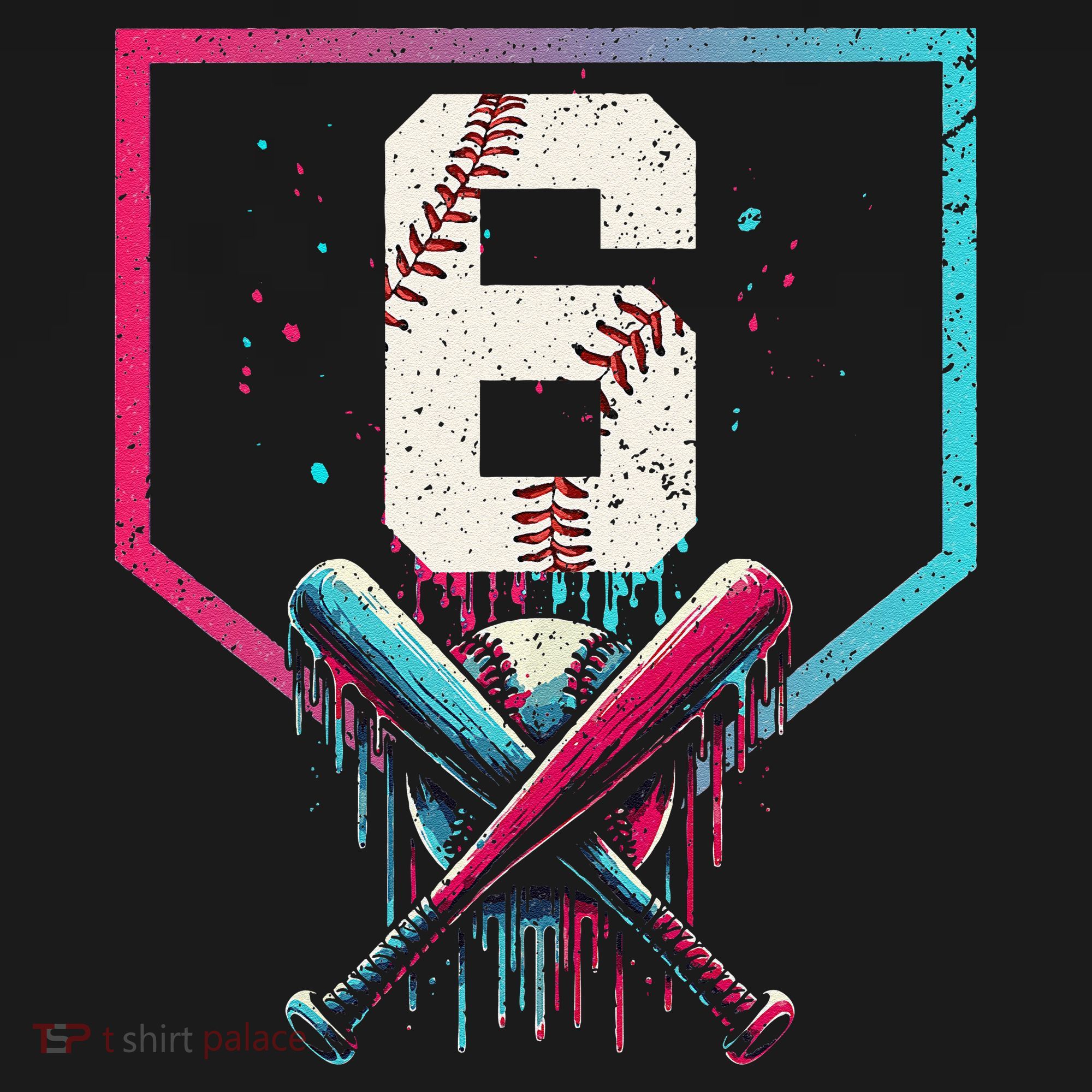 6th Birthday Baseball Home Plate Drip Ice Cream Sprinkle Gift Women's Tank Top