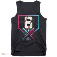 6th Birthday Baseball Home Plate Drip Ice Cream Sprinkle Gift Tank Top thumb 0