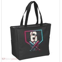 6th Birthday Baseball Home Plate Drip Ice Cream Sprinkle Gift Tote Bag thumb 2