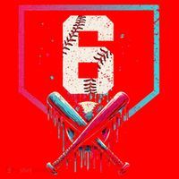 6th Birthday Baseball Home Plate Drip Ice Cream Sprinkle Gift Santa Hat thumb 1