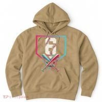 6th Birthday Baseball Home Plate Drip Ice Cream Sprinkle Gift Hoodie thumb 0