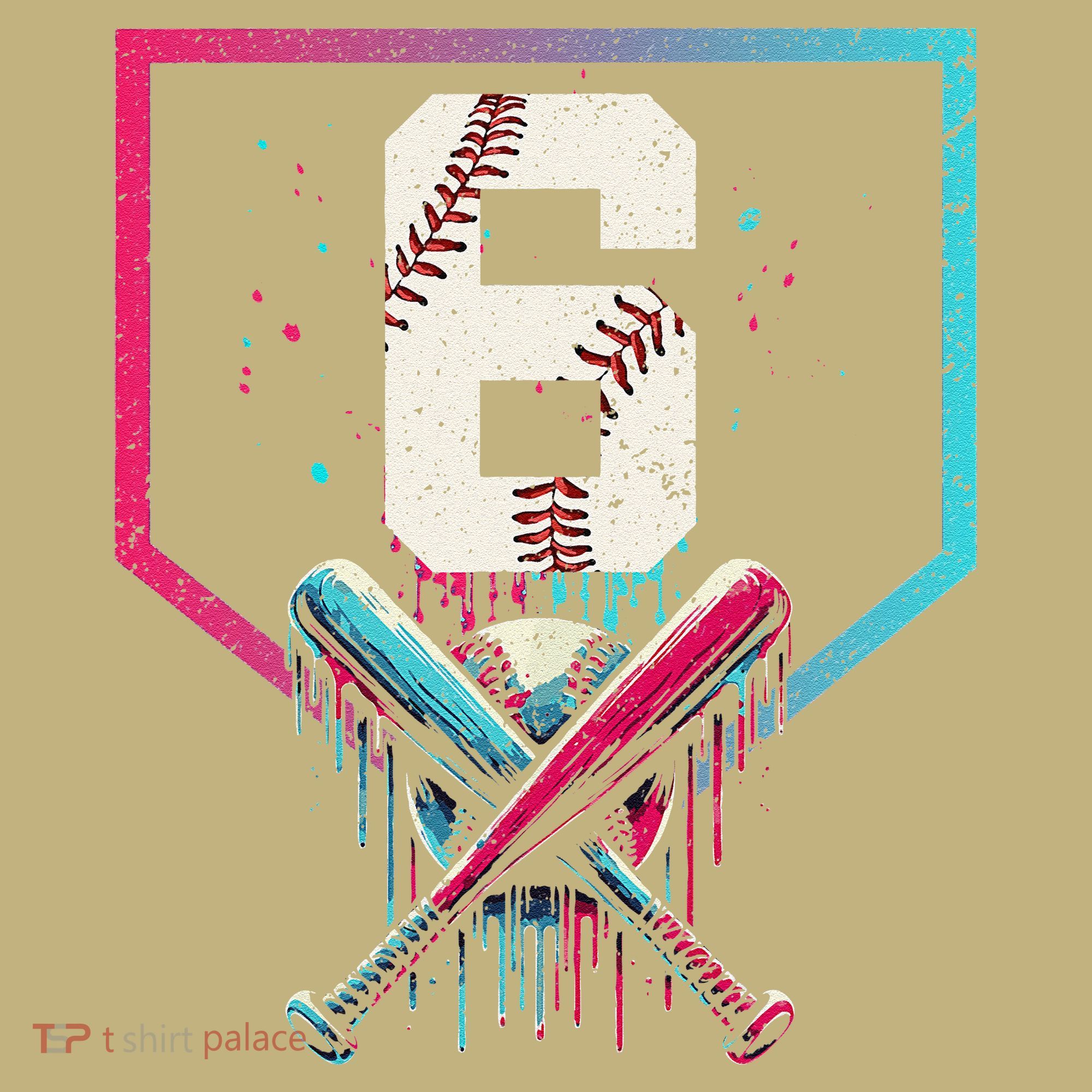 6th Birthday Baseball Home Plate Drip Ice Cream Sprinkle Gift Sweatshirt