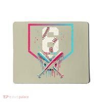 6th Birthday Baseball Home Plate Drip Ice Cream Sprinkle Gift Mousepad thumb 0