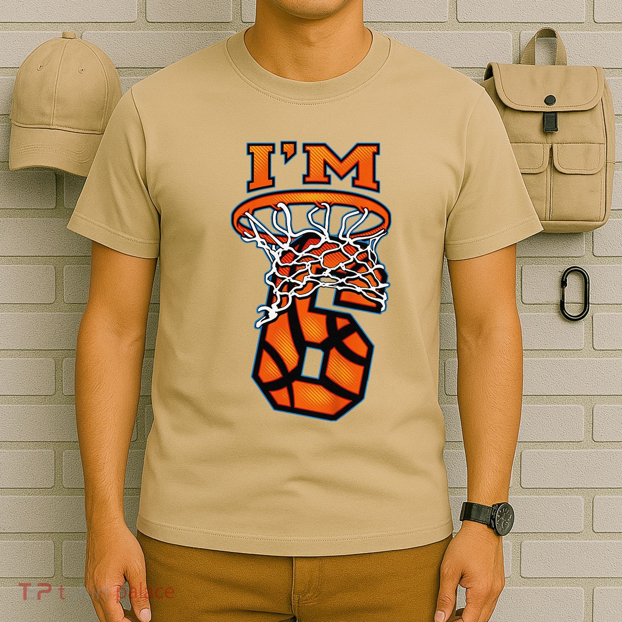 6th Birthday Basketball IM 6 Boy Girl 6th Birthday T-Shirt