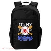6th Baseball Birthday Party Sport Fan 6 Years Old Backpack thumb 0