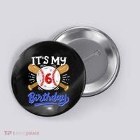 6th Baseball Birthday Party Sport Fan 6 Years Old Button thumb 0