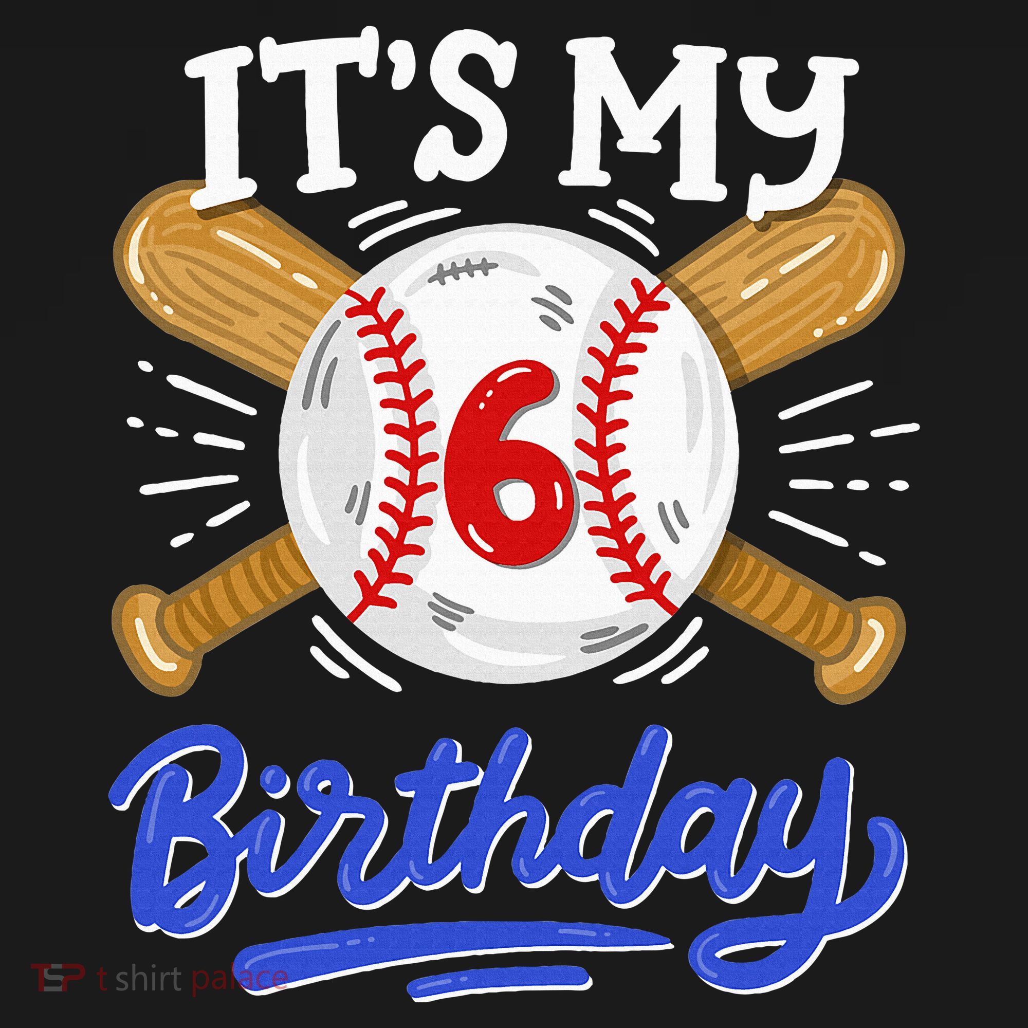 6th Baseball Birthday Party Sport Fan 6 Years Old Polo