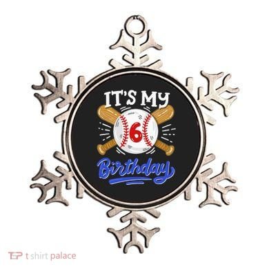 6th Baseball Birthday Party Sport Fan 6 Years Old Ornament