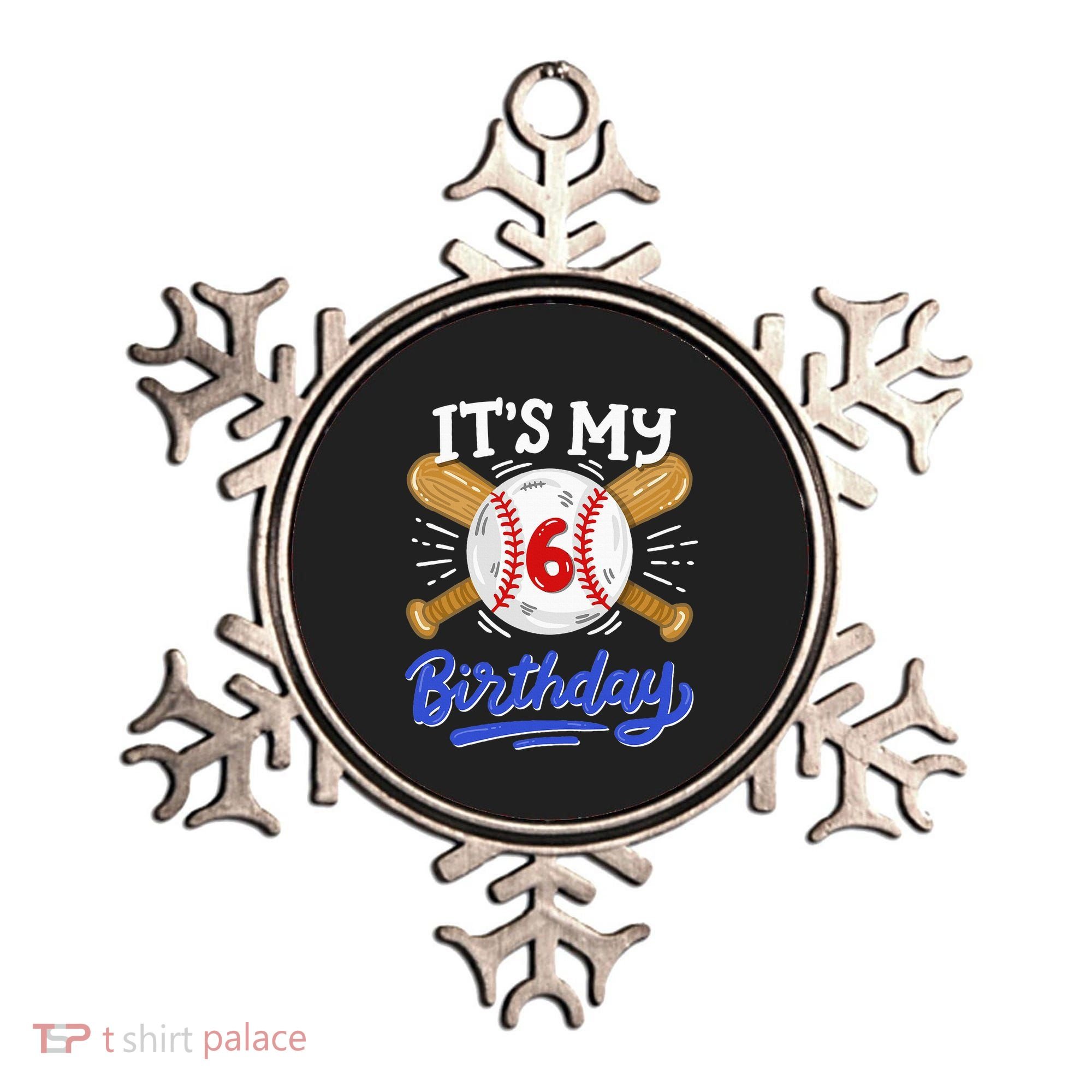 6th Baseball Birthday Party Sport Fan 6 Years Old Ornament
