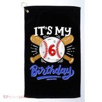 6th Baseball Birthday Party Sport Fan 6 Years Old Golf Towel thumb 0