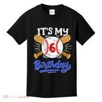 6th Baseball Birthday Party Sport Fan 6 Years Old Kids T-Shirt thumb 0