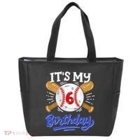 6th Baseball Birthday Party Sport Fan 6 Years Old Tote Bag thumb 0