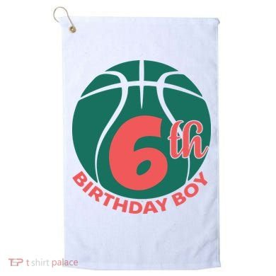 6th Birthday Boy Gift For Birthday Golf Towel