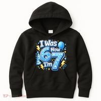 6-7 Birthday Boy 7 Years Old I Was 6 Now I'm 7 Kids Hoodie thumb 0