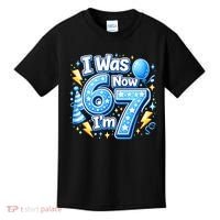 6-7 Birthday Boy 7 Years Old I Was 6 Now I'm 7 Kids T-Shirt thumb 0