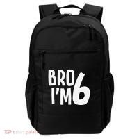 6th Birthday Boy Bro I’M 6 Year Old Six Bday Backpack thumb 0