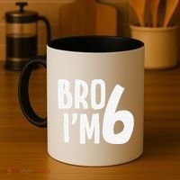 6th Birthday Boy Bro I’M 6 Year Old Six Bday Coffee Mug thumb 4