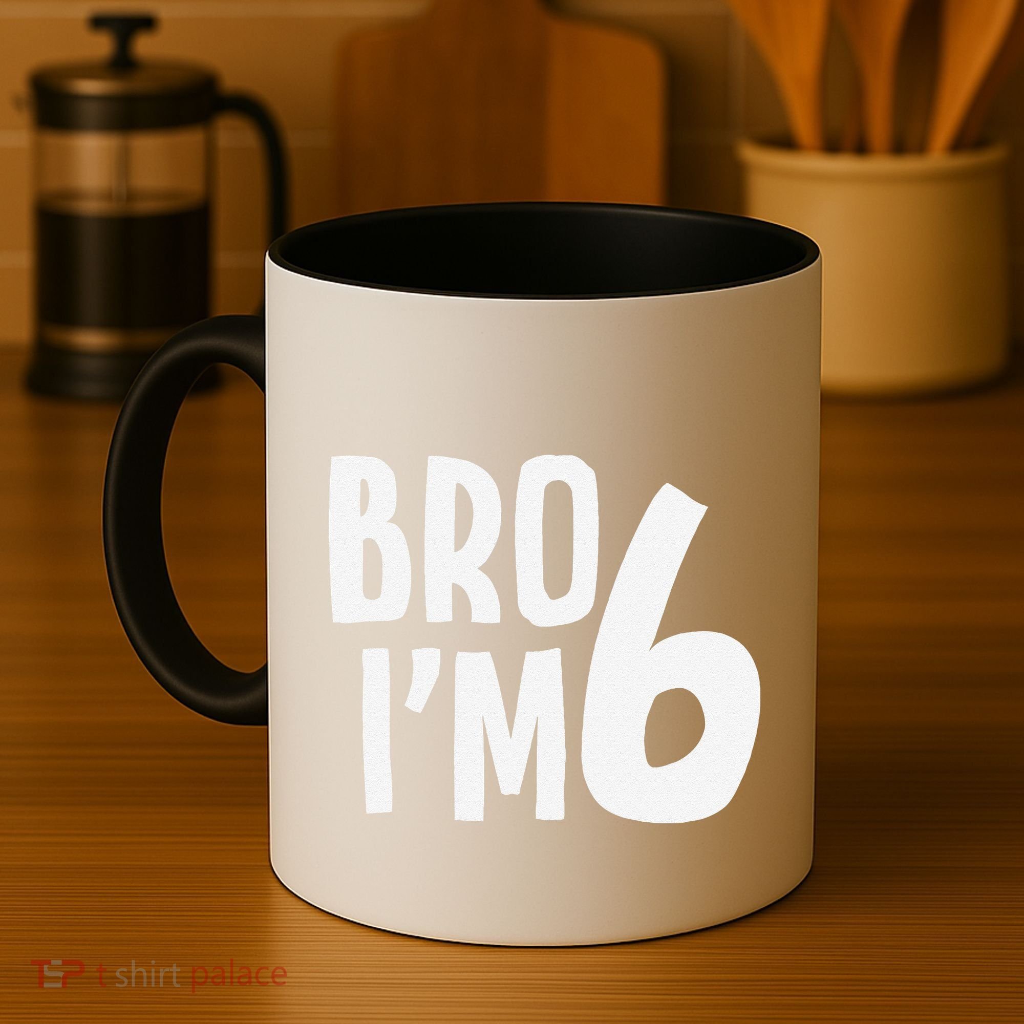 6th Birthday Boy Bro I’M 6 Year Old Six Bday Coffee Mug