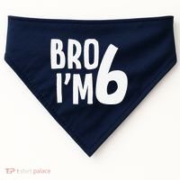 6th Birthday Boy Bro I’M 6 Year Old Six Bday USA-Made Doggie Bandana thumb 0