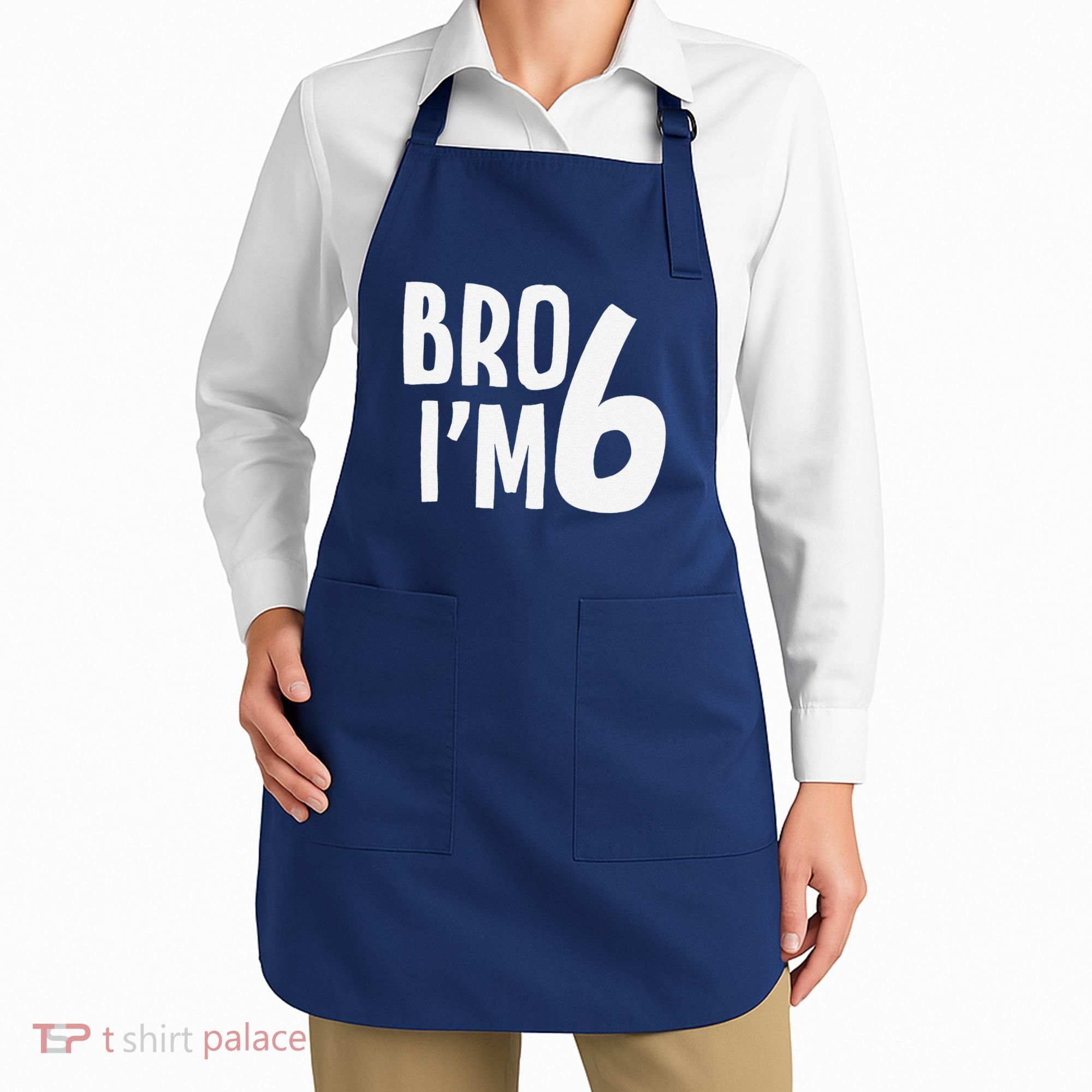 6th Birthday Boy Bro I’M 6 Year Old Six Bday Apron