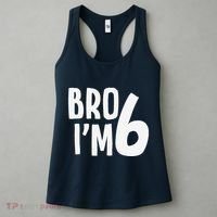 6th Birthday Boy Bro I’M 6 Year Old Six Bday Women's Tank Top thumb 3