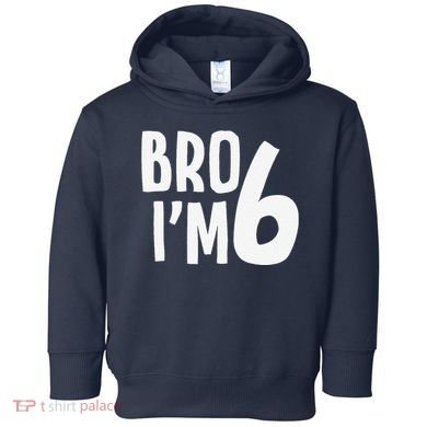6th Birthday Boy Bro I’M 6 Year Old Six Bday Toddler Hoodie