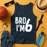 6th Birthday Boy Bro I’M 6 Year Old Six Bday Tank Top thumb 4