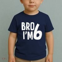 6th Birthday Boy Bro I’M 6 Year Old Six Bday Toddler T-Shirt thumb 2