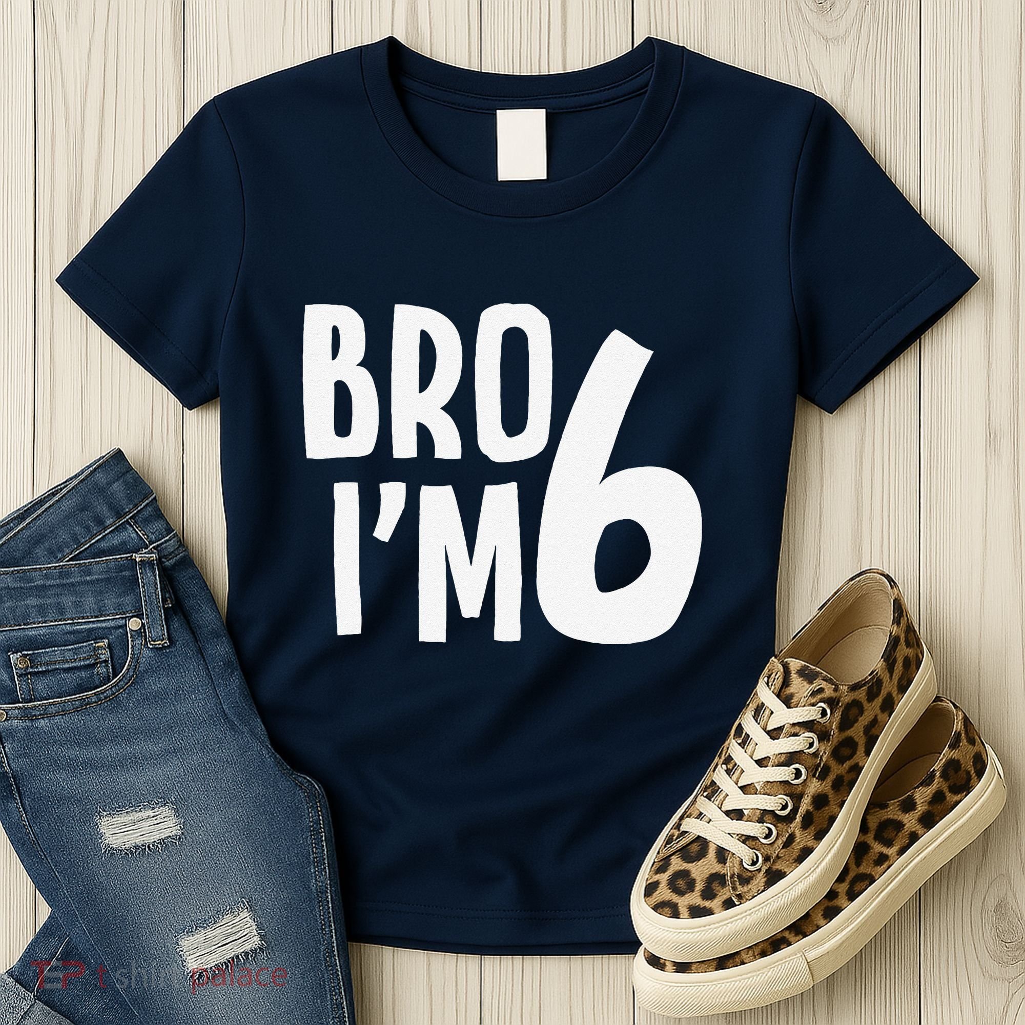 6th Birthday Boy Bro I’M 6 Year Old Six Bday Women's T-Shirt