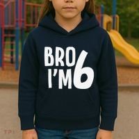 6th Birthday Boy Bro I’M 6 Year Old Six Bday Kids Hoodie thumb 3