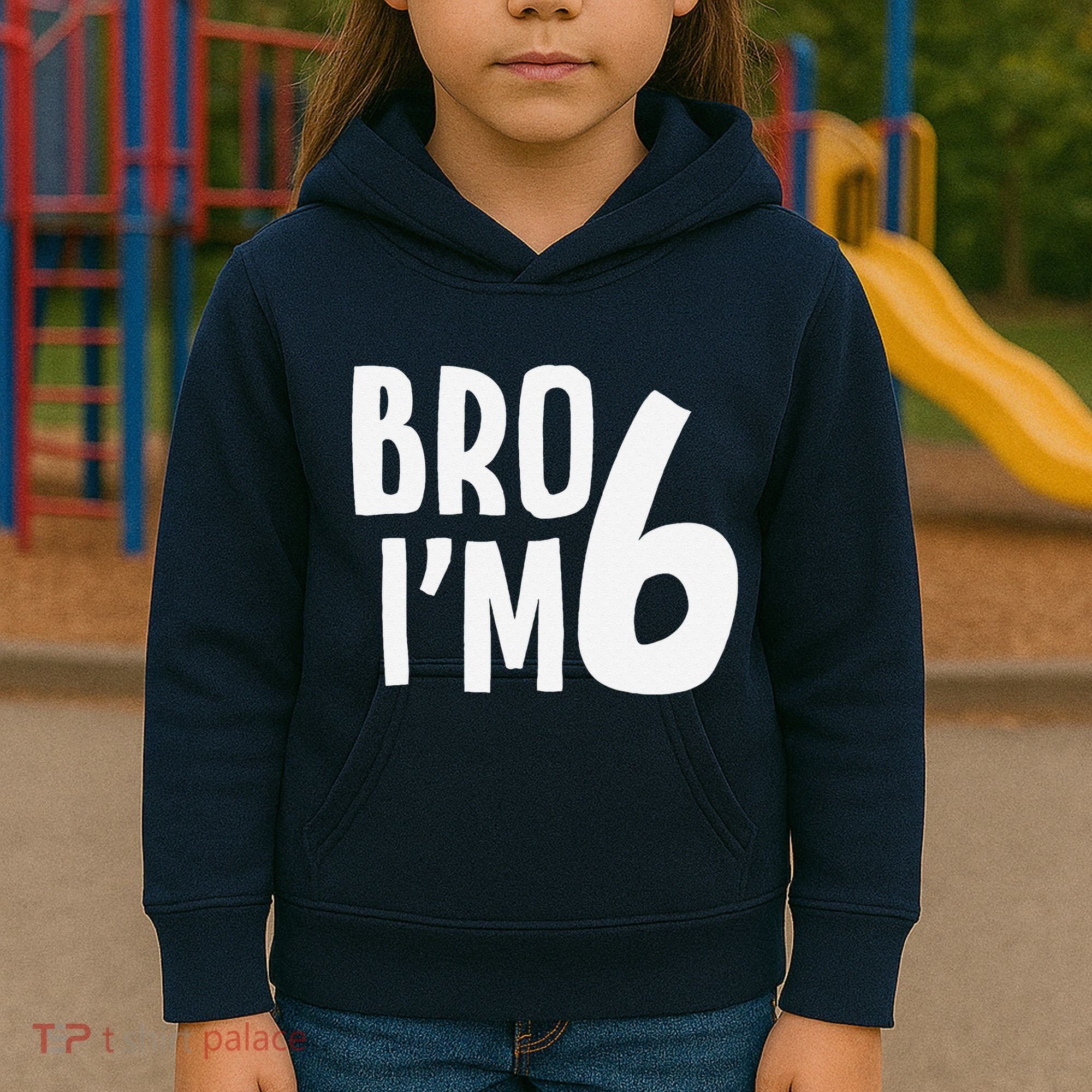 6th Birthday Boy Bro I’M 6 Year Old Six Bday Kids Hoodie