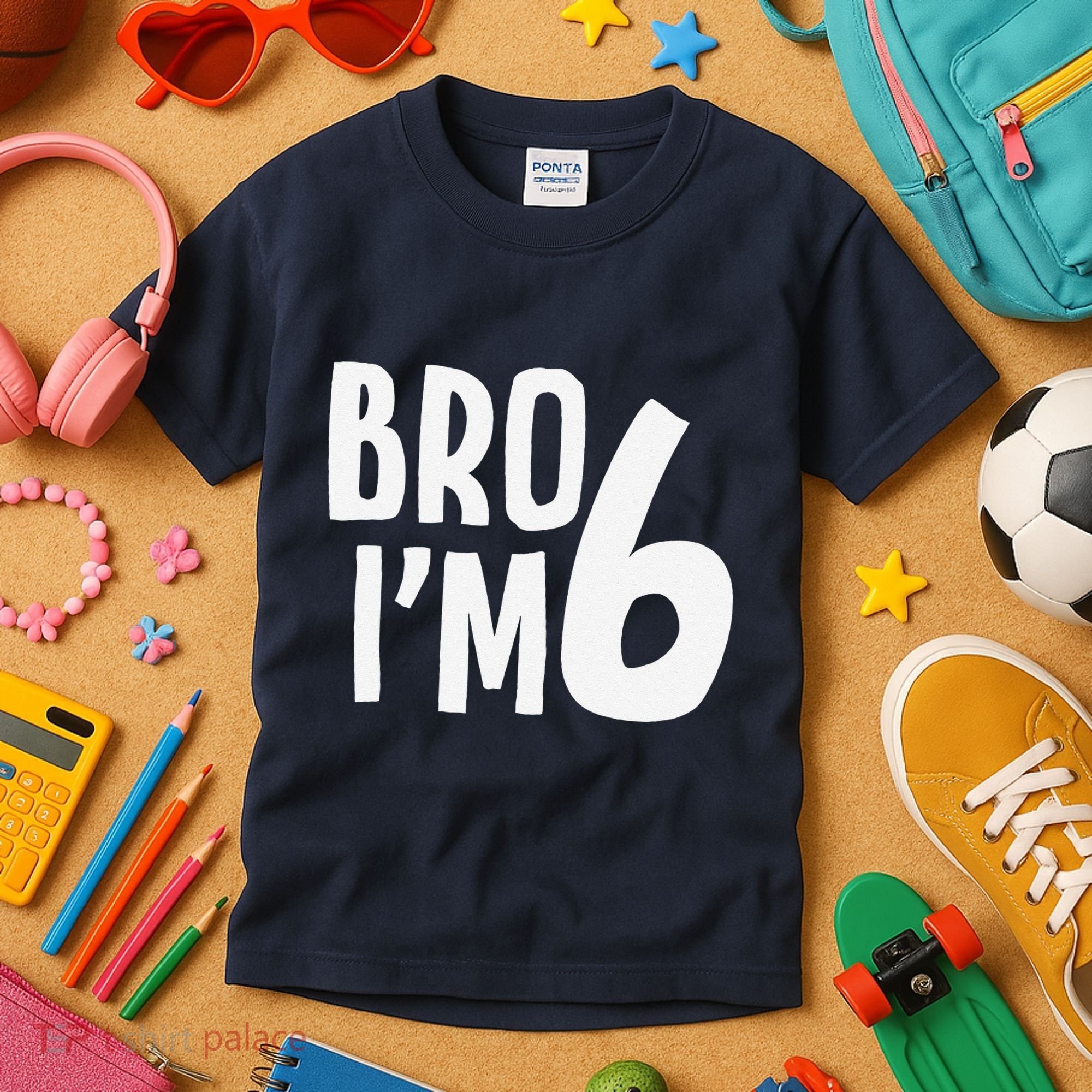 6th Birthday Boy Bro I’M 6 Year Old Six Bday Kids T-Shirt