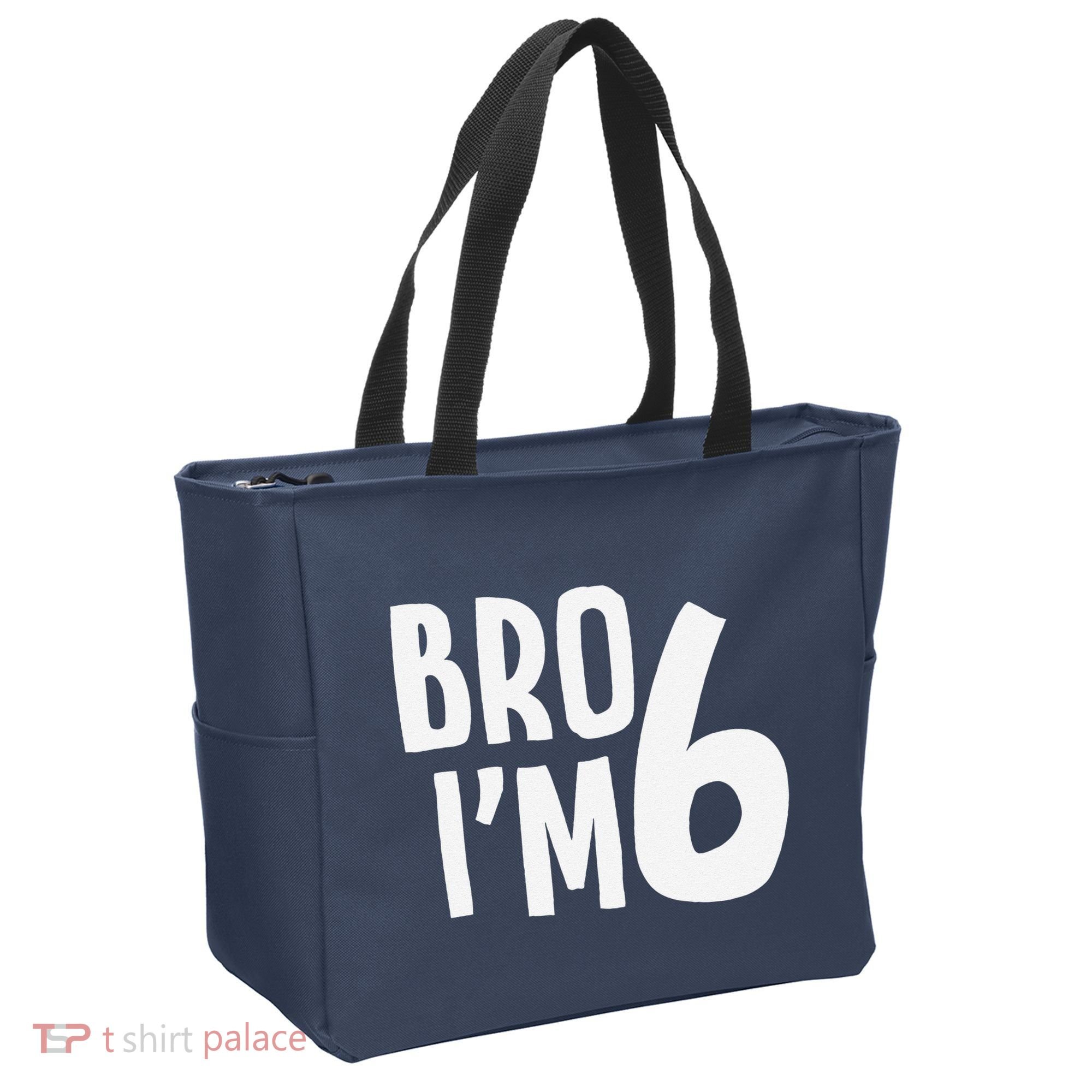 6th Birthday Boy Bro I’M 6 Year Old Six Bday Tote Bag
