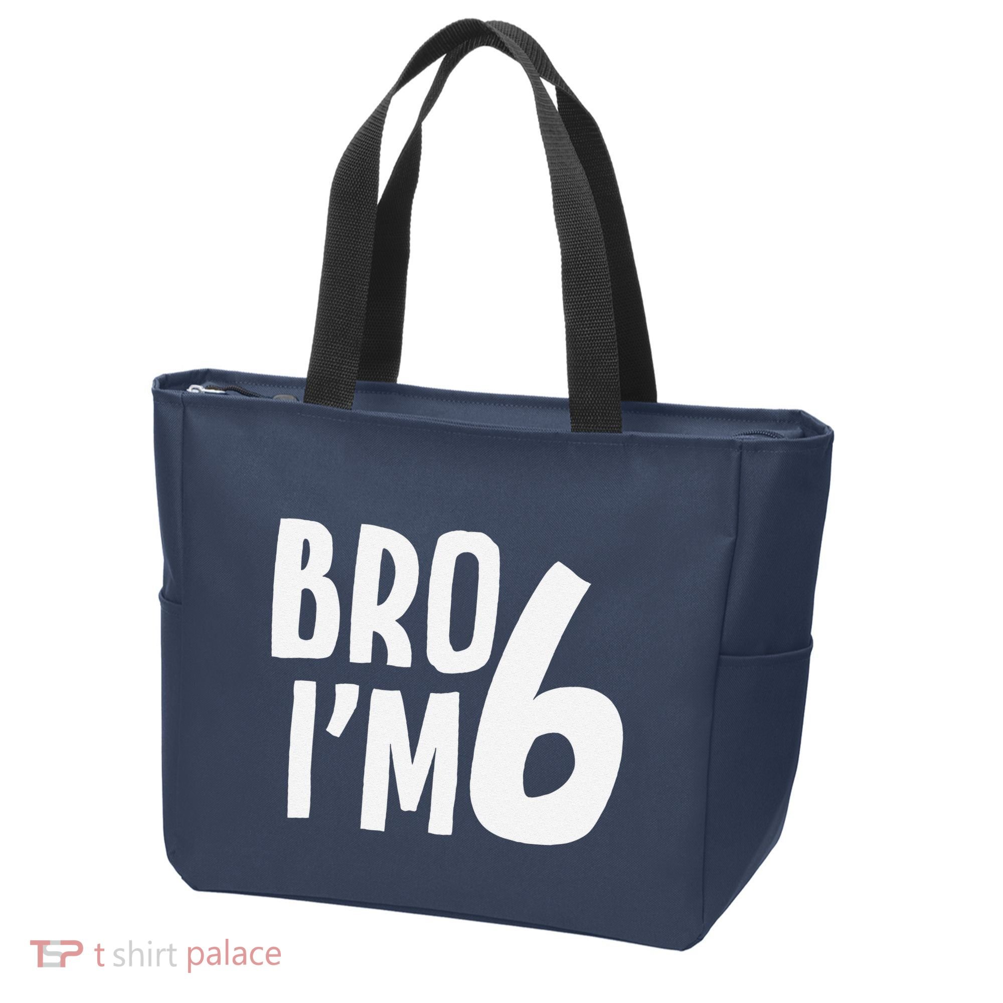 6th Birthday Boy Bro I’M 6 Year Old Six Bday Tote Bag