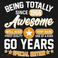 60th Birthday Being Totally Awesome Since 1966 Special Edition  Bucket Hat thumb 4