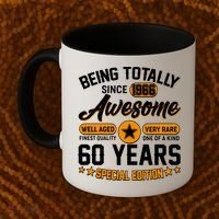 60th Birthday Being Totally Awesome Since 1966 Special Edition  Coffee Mug thumb 2