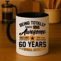 60th Birthday Being Totally Awesome Since 1966 Special Edition  Coffee Mug thumb 4
