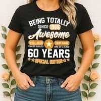 60th Birthday Being Totally Awesome Since 1966 Special Edition  Women's T-Shirt thumb 2
