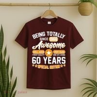 60th Birthday Being Totally Awesome Since 1966 Special Edition  T-Shirt thumb 2