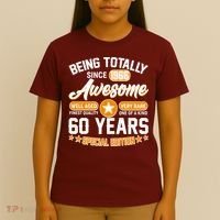 60th Birthday Being Totally Awesome Since 1966 Special Edition  T-Shirt thumb 4