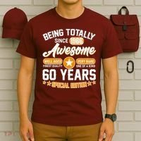 60th Birthday Being Totally Awesome Since 1966 Special Edition  T-Shirt thumb 6