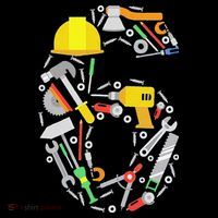 6th Birthday Builder Workman Handyman Tools Apron thumb 3