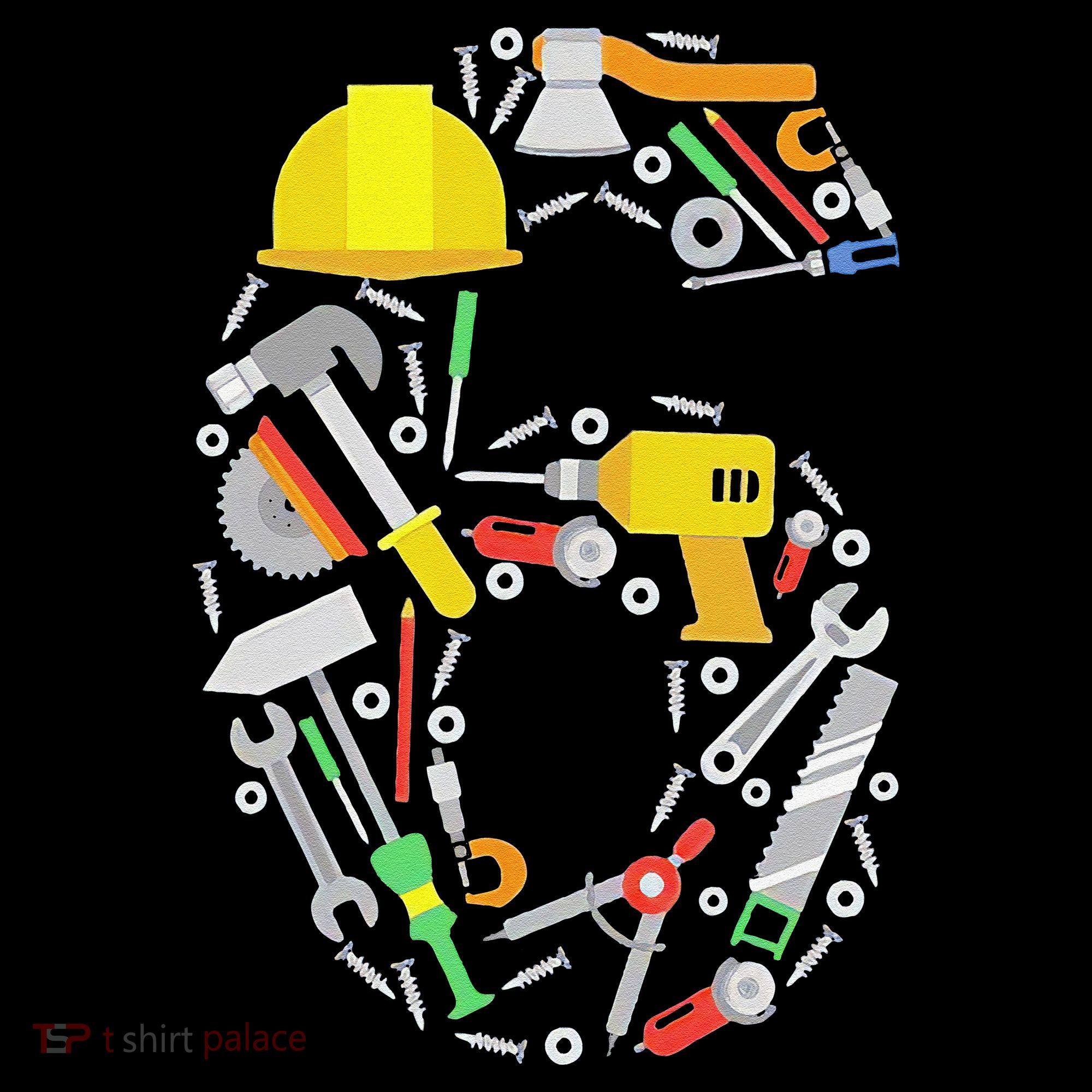 6th Birthday Builder Workman Handyman Tools Coaster