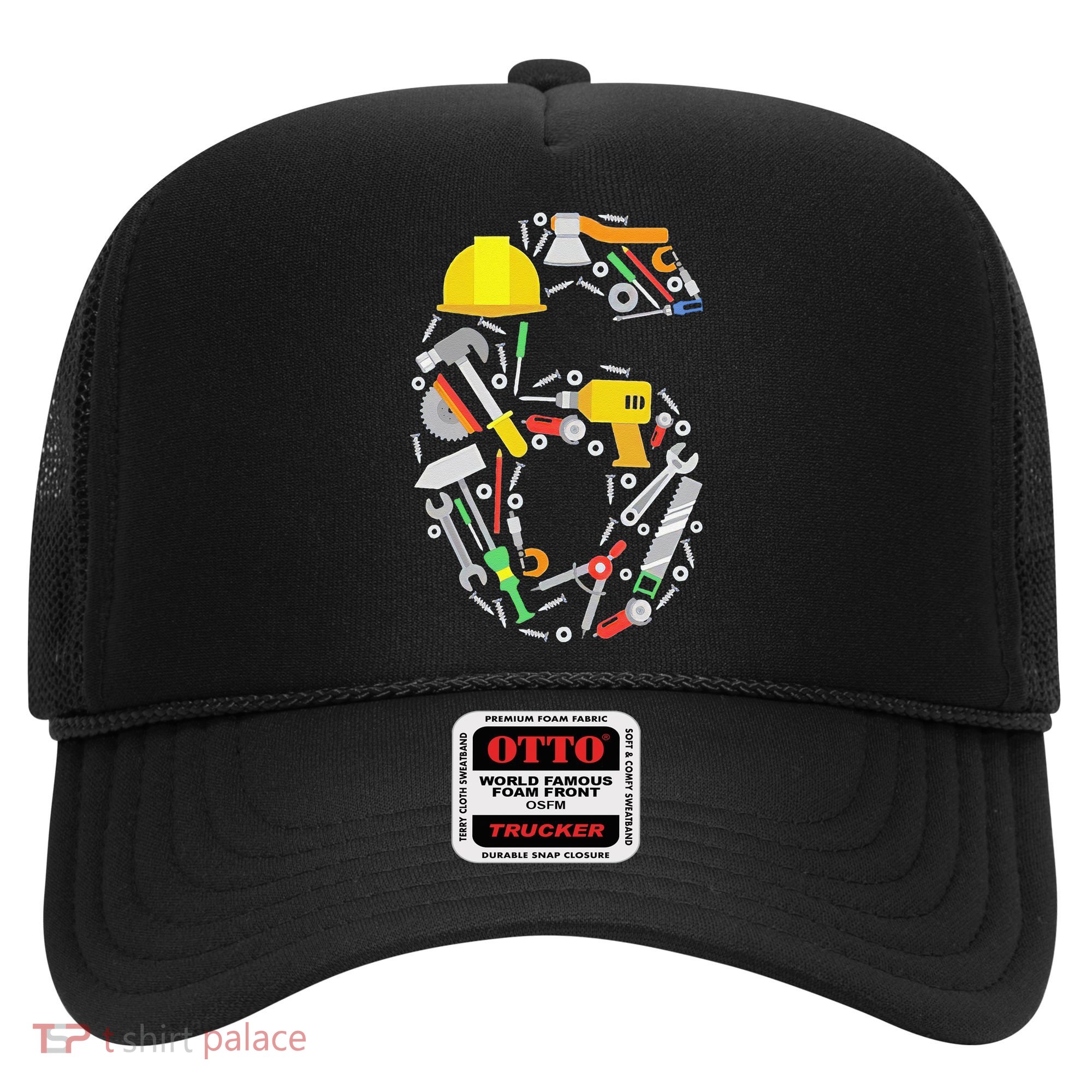 6th Birthday Builder Workman Handyman Tools Hat