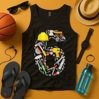 6th Birthday Builder Workman Handyman Tools Tank Top thumb 4